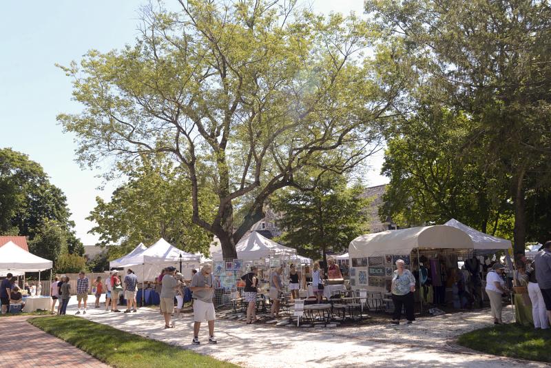 Tents were perched through the historical complex for the annual Summer Craft Fair. DENY HOWETH PHOTOS